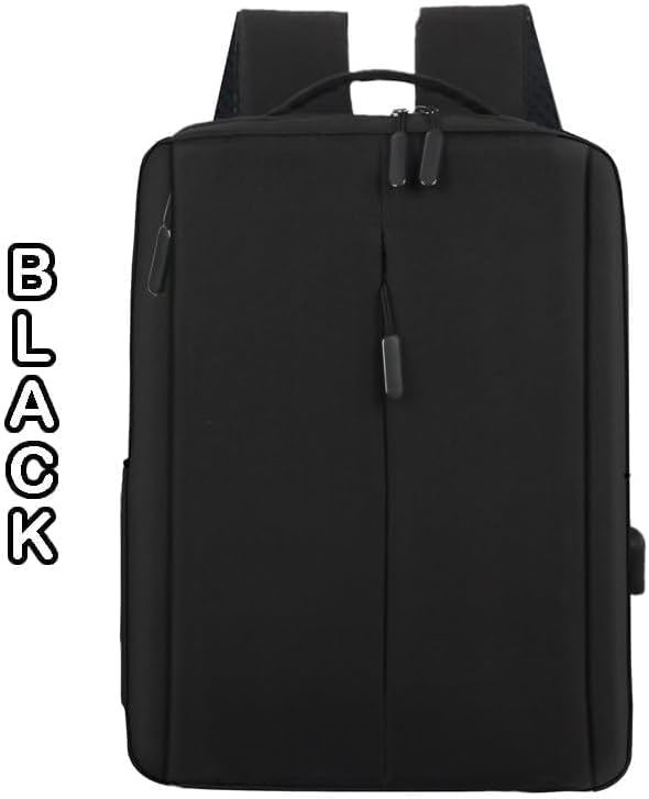Men's black anti theft travel backpack with usb port