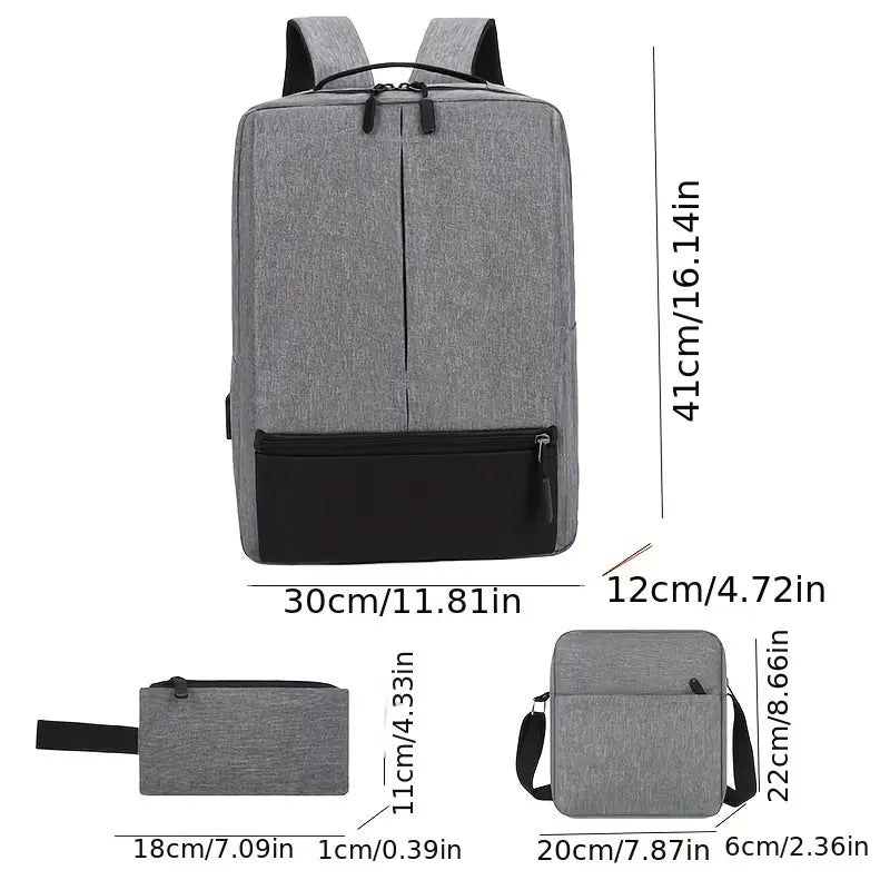 Grey Antitheft Backpack