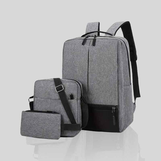 Oxford Grey Waterproof Laptop Travel Large Backpack