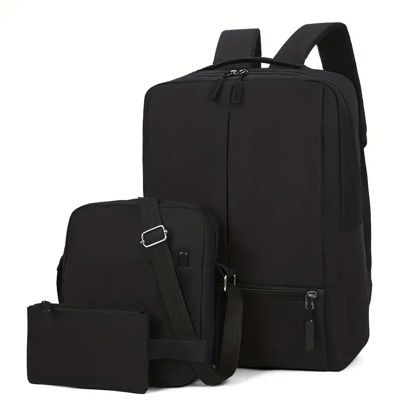 Black Waterproof Laptop Travel Backpack