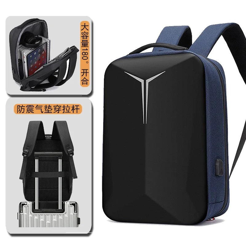 Blue Laptop Backpack with USB Port