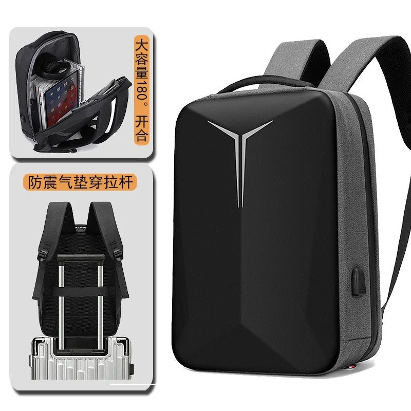 Black Laptop Backpack with USB Port