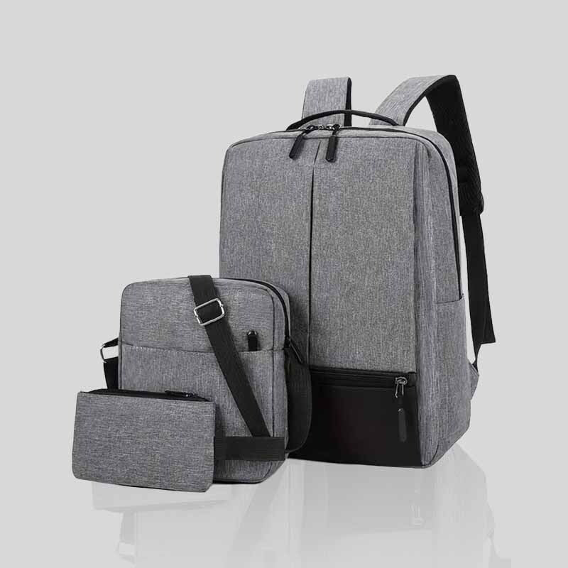 3pc Men's Large Capacity Travel Backpack