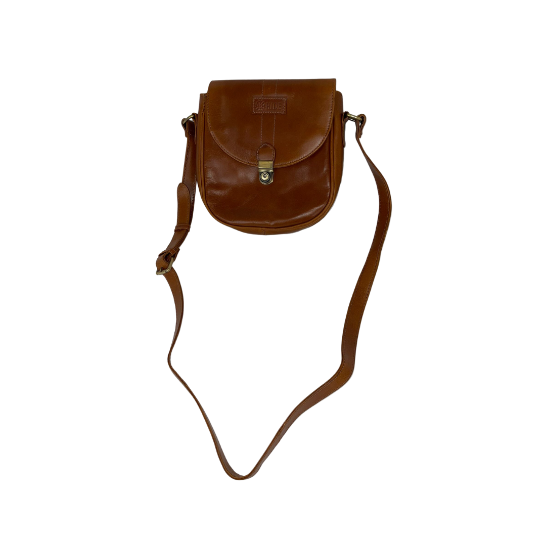 Brown Small Leather Messenger Bag